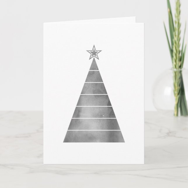 Tarjeta Árbol de Navidad minimalista (Anverso)