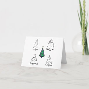 Tarjeta Árbol de Navidad minimalista