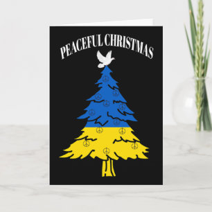 Tarjeta Árbol de Navidad Pacífico Paz Ucrania 