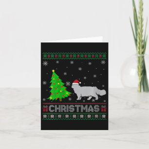 Tarjeta Árbol de Navidad persa iluminando la fea Navidad