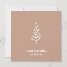 Tarjeta Árbol de Navidad personalizado con apellido famili