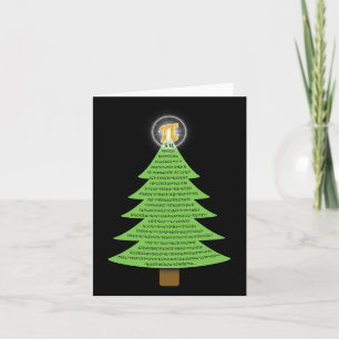 Tarjeta Árbol de Navidad Pi 3.14 Regalo para estudiantes a