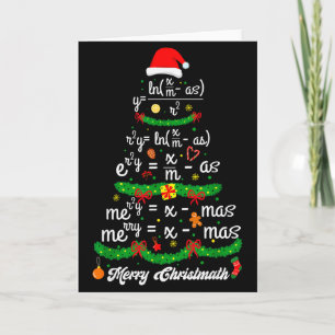 Tarjeta Árbol de Navidad Profesor de Matemáticas Camiseta