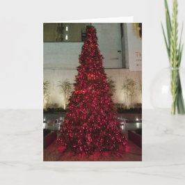 Tarjeta Árbol de Navidad Rojo - Nueva York - Blank
