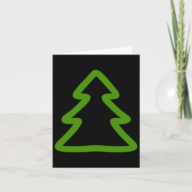 Tarjeta Árbol de Navidad simple (Anverso)