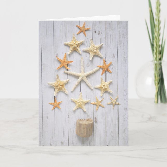 Tarjeta Árbol de Navidad Starfish (Anverso)