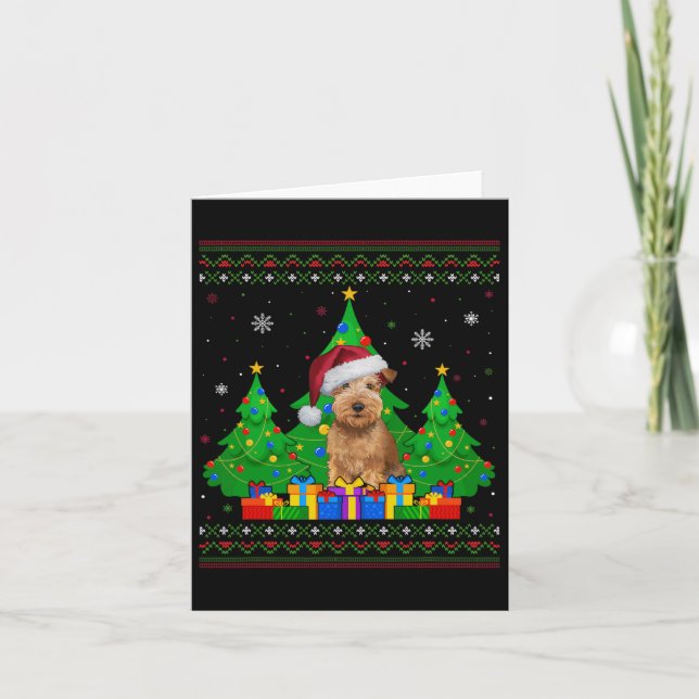 Tarjeta Árbol de navidad sudoroso Santa Sofoco de rueda T (Anverso)