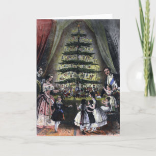 Tarjeta Árbol de Navidad tradicional británico (Familia Re