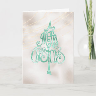 Tarjeta Árbol de Navidad Verde de la Casa Blanca de la Mon