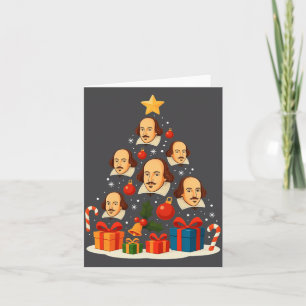 Tarjeta Árbol de Navidad Xmas Literatura Inglesa Shakespea