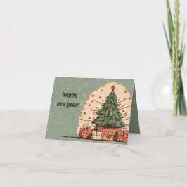 Tarjeta Árbol de Navidad y regalos