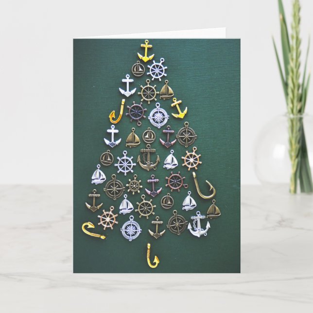 Tarjeta Árbol de ornamentos náuticos (Anverso)