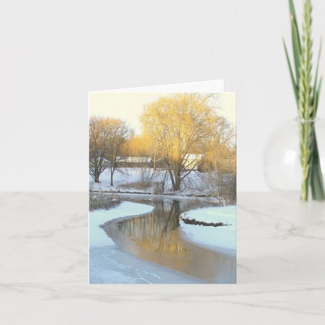 TARJETA ÁRBOL DE ORO REFLEJADO EN LA CHARCA DE (Anverso)