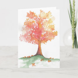 Tarjeta Árbol de Otoño