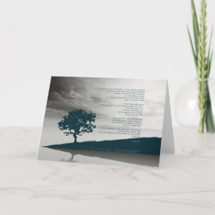 Tarjeta Árbol de salutación del Salmo 23 Motivacional Mont