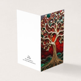 Tarjeta Árbol de tema de vacaciones Viraje Mosaico vidrio