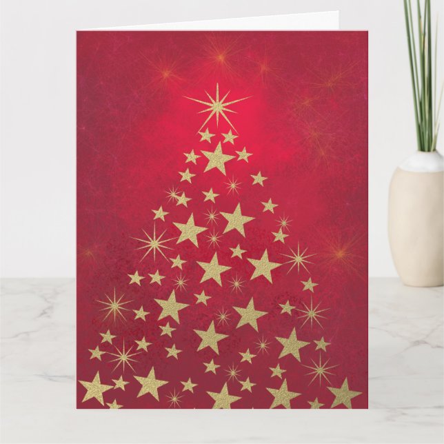 Tarjeta Árbol de vacaciones de faux de navidad (Anverso)