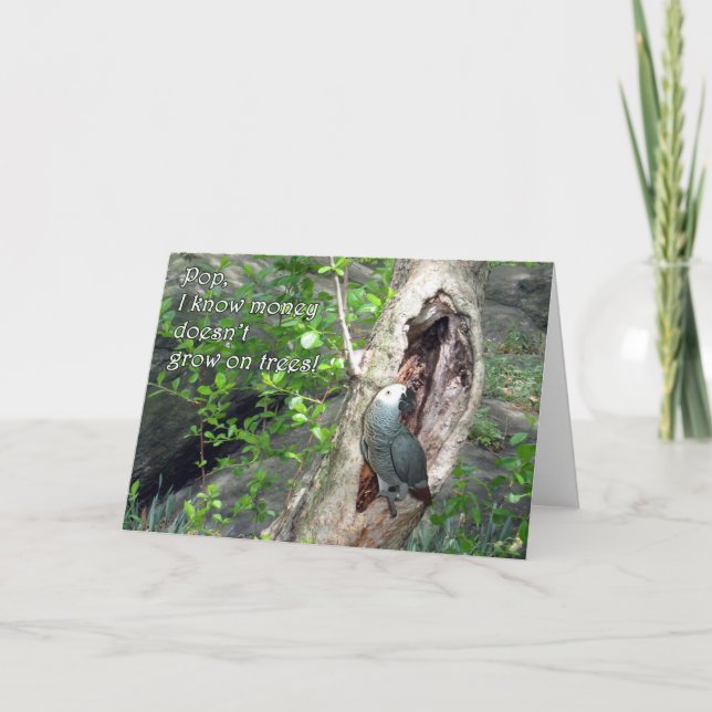 Tarjeta Árbol del dinero del día de padre (Anverso)