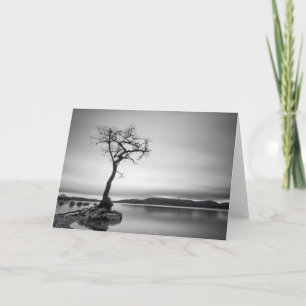 Tarjeta Árbol desnudo solo