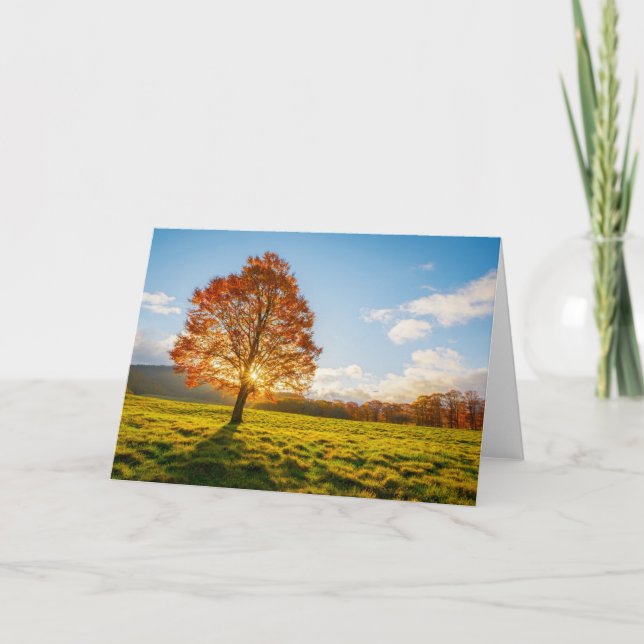 Tarjeta Árbol en el fuego (Anverso)