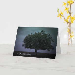 Tarjeta Árbol en la simpatía de la luna