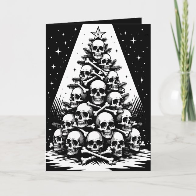 Tarjeta Árbol gótico de Navidad V (Anverso)