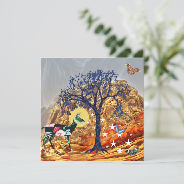 Tarjeta Árbol mágico (Anverso de pie)