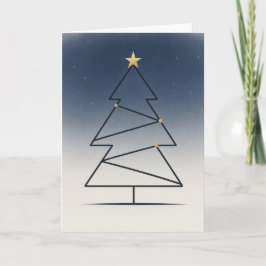 Tarjeta Árbol minimalista de noche estrellada • Escandinav