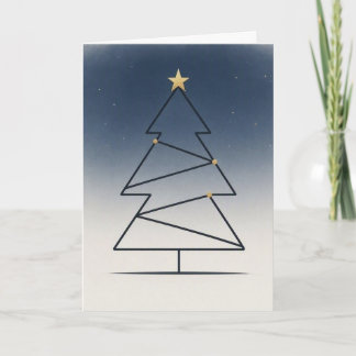 Tarjeta Árbol minimalista de noche estrellada • Escandinav