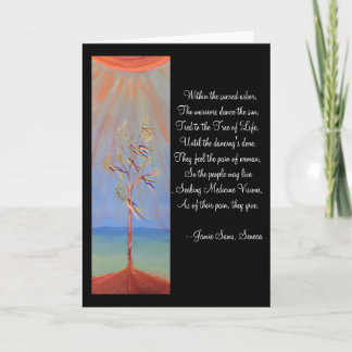 Tarjeta Árbol nativo americano de danza del sol