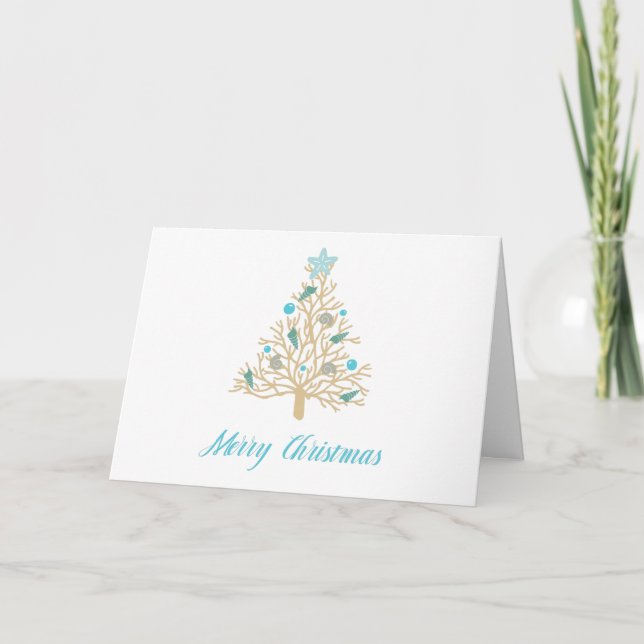 Tarjeta Árbol navideño navideño de navidad (Anverso)