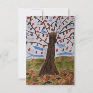 Tarjeta Árbol otoñal