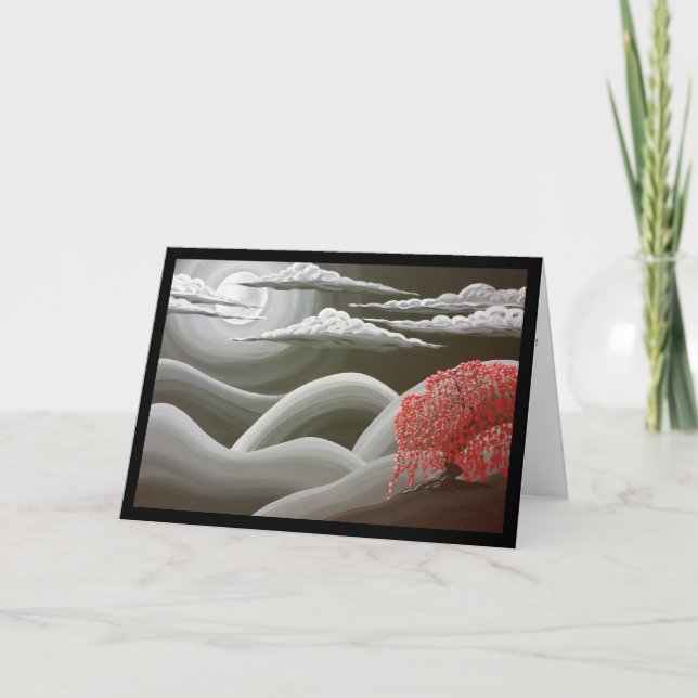 Tarjeta Árbol rojo lloroso - Canción de canciones 4:11 Tar (Anverso)