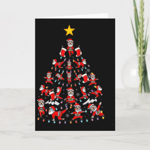 Tarjeta Árbol Santa Claus Postura de Yoga Yoga Santa Navid