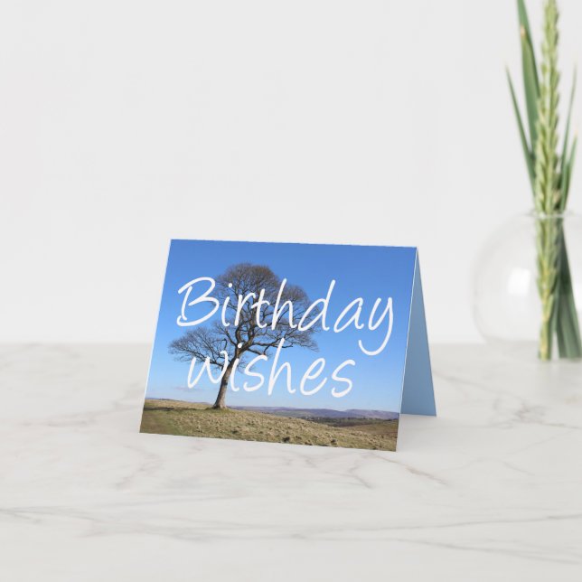 Tarjeta Árbol solitario, amantes de los árboles y arborist (Anverso)