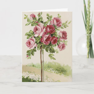 Tarjeta Árbol subió del feliz cumpleaños