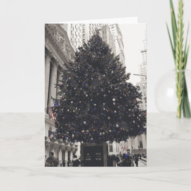 Tarjeta Árbol vintage de Navidad (Anverso)