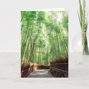 Tarjeta Arboleda de bambú el   Arashiyama, Kyoto, Japón