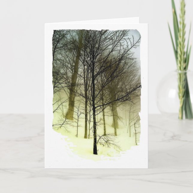 Tarjeta Árboles cubiertos de nieve (Anverso)