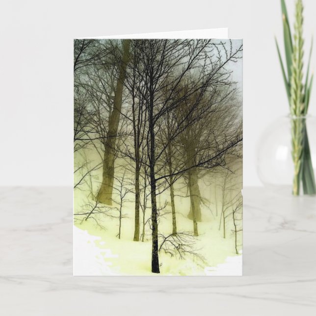 Tarjeta Árboles cubiertos de nieve (Anverso)