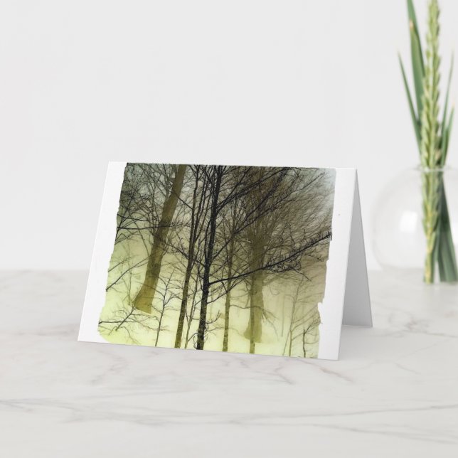 Tarjeta Árboles cubiertos de nieve (Anverso)