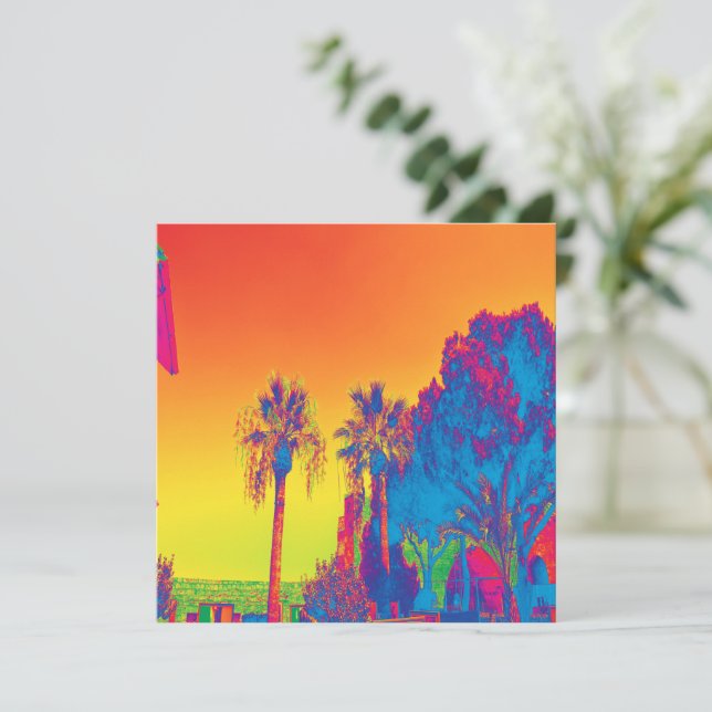 Tarjeta Árboles de Chipre (Anverso de pie)