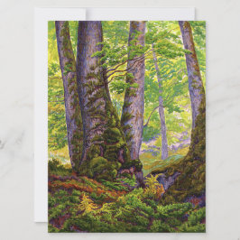 Tarjeta Árboles de haya en el bosque (bosques) (Paul Ranso