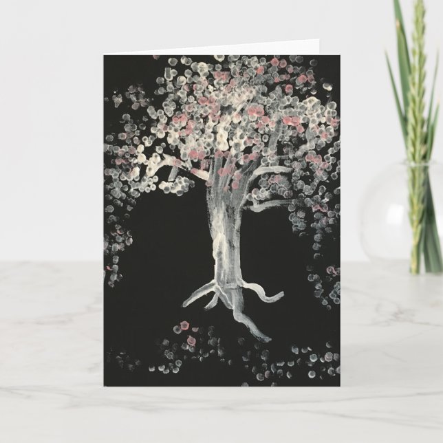 Tarjeta Árboles de la flor de cerezo en Japón (Anverso)