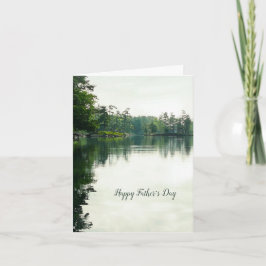 Tarjeta Árboles de lagos naturaleza verde Feliz Día del Pa