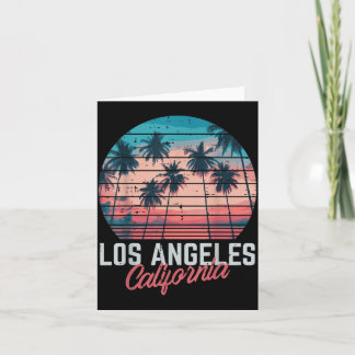 Tarjeta Árboles De Los Ángeles California Retro Verano Vac