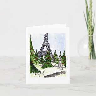Tarjeta Árboles de Navidad Eiffel