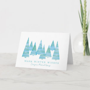 Tarjeta Árboles de navidad en línea en nieve