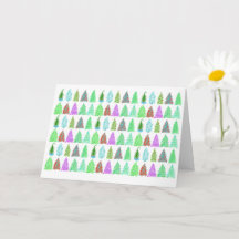 ¡Árboles de Navidad!Tarjeta de Navidades