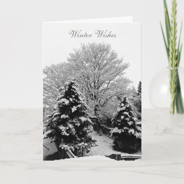 Tarjeta Árboles de nieve - Navidades (Anverso)